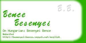 bence besenyei business card